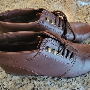 Brown Leather Ankleboots Woman's, Sz 8